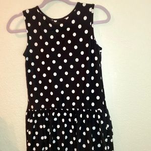 Black and white dress with ruffle